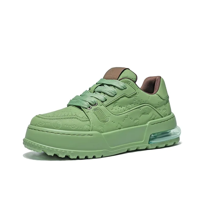 MOERBAI Lava Series Height Increasing Low Top Casual Shoes Men's Green-1