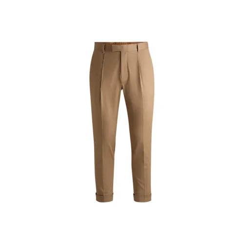 HUGO BOSS Pleat Turn Up Hem Trousers