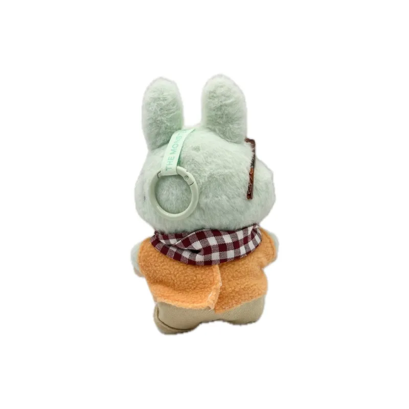 [Modified Doll] POP MART Labubu THE MONSTERS Sitting Party Collection, Confirmed, Plaid Scarf, Cute Hang Tag Box 15cm-3