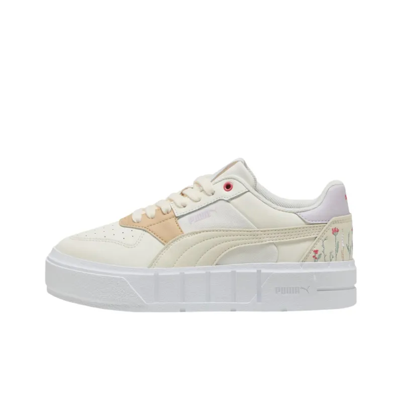 PUMA CALI COURT Low Top Skateboard Shoes Women's Ecru-0