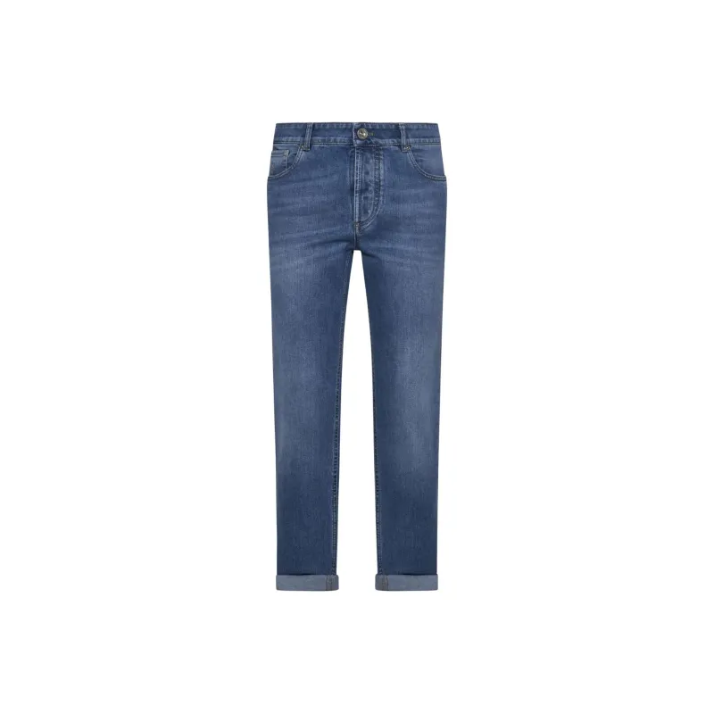 Brunello Cucinelli Mid Rise Straight Leg Jeans-0