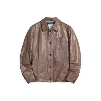 MCS Leather Jacket Men's Coffee