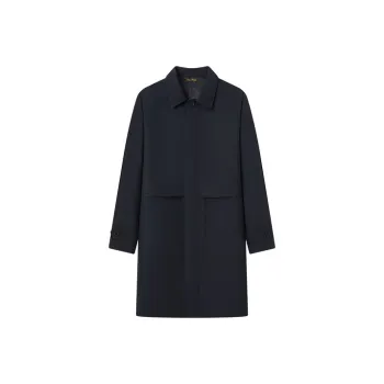 Teenie Weenie Men Evergreen Series 24FW Trench Coat Unisex Black