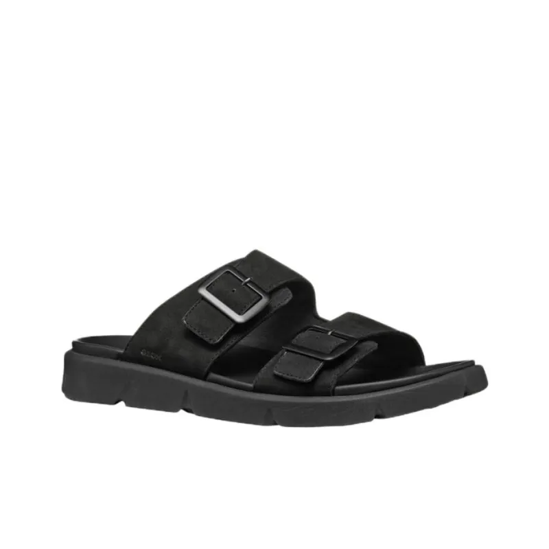 GEOX Xand 2s Abrasion Resistant Slide Slippers Men's Black-1
