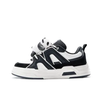 ZMOH Low Top Skateboard Shoes Unisex Black White