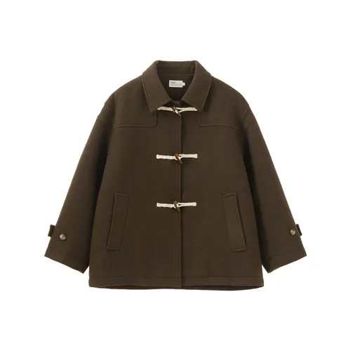 BUTTBILL Puffer Jacket Woolen Trench Coat Unisex