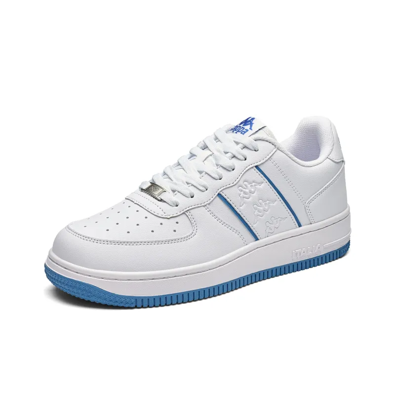 Kappa Back to Back Anti Slip And Wear Resistant Height Increasing Low Top Skateboard Shoes Unisex White Blue-2