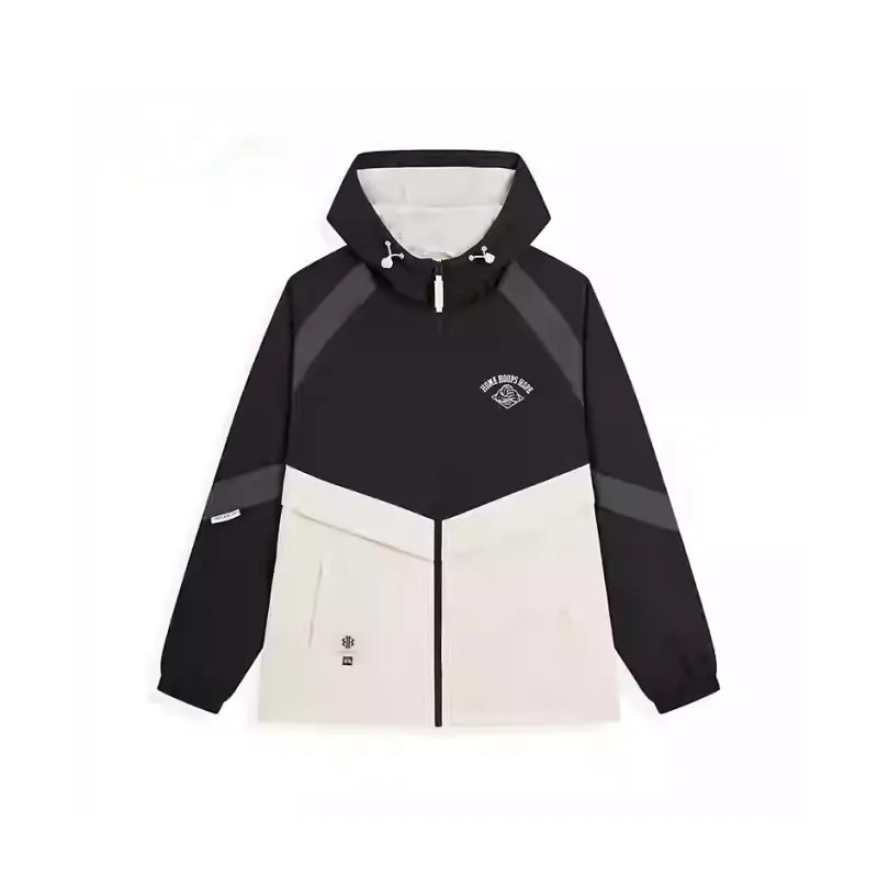 XTEP Basketball Collection Sports Lifestyle Collection Trench Coat Men's Jet Black/Mountain Moon White/Ox Horn Gray-0