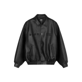 AFGK x CLOTTEE Leather Jacket Unisex Black