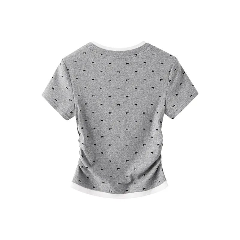 XIMENG T Shirts Women's Gray-1