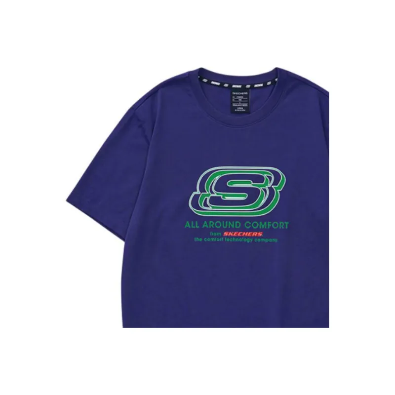 Skechers Colorful T Shirt Unisex Medieval Blue-2