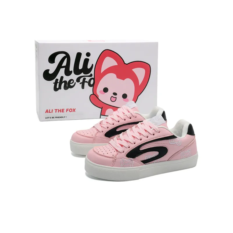 ALI THE FOX Slip Resistant Low Top Skateboard Shoes Unisex-9