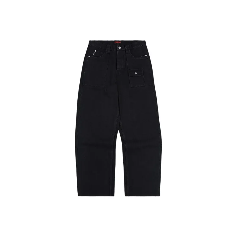 PLEASURES Grind Baggy Jeans-0