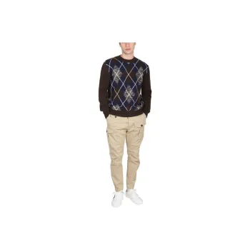 DSQUARED 2 Argyle Crewneck Knitted Jumper
