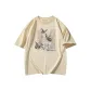 Apricot-Short-Sleeved-Butterfly Bamboo