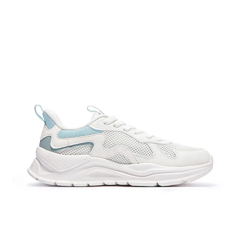 361° Abrasion Resistant Breathable Balance Low Top Casual Shoes Women's Feather White Sheer Blue-1