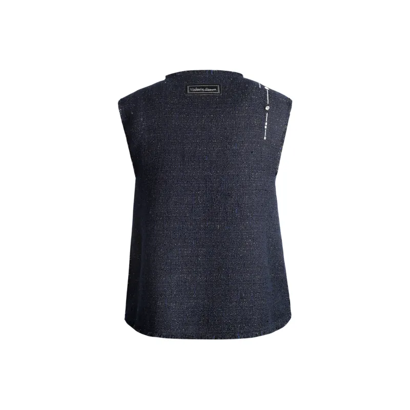 Valeria Obbaco Vest Women's Navy Blue-1