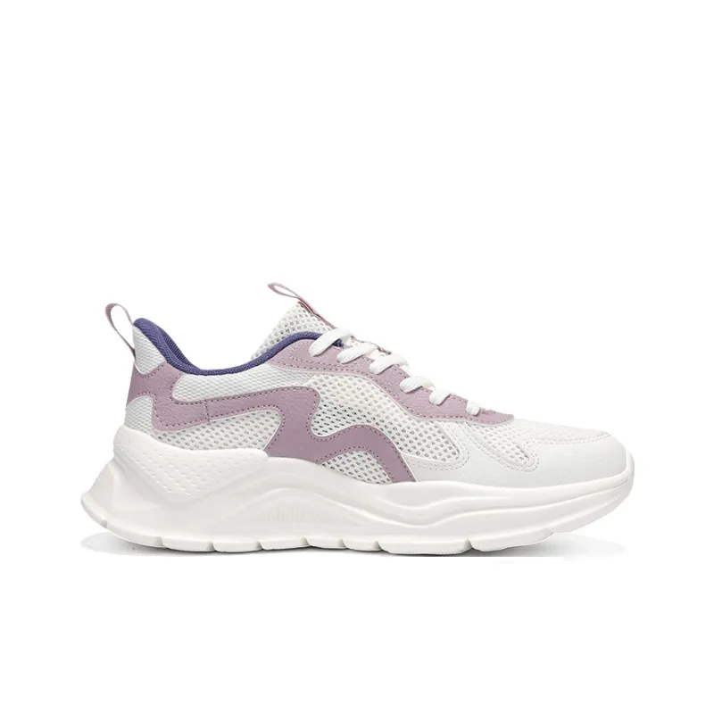 361° Cushioning, Breathable, Balanced Low Top Casual Shoes Women's Feather White Lilac Gray Purple-1
