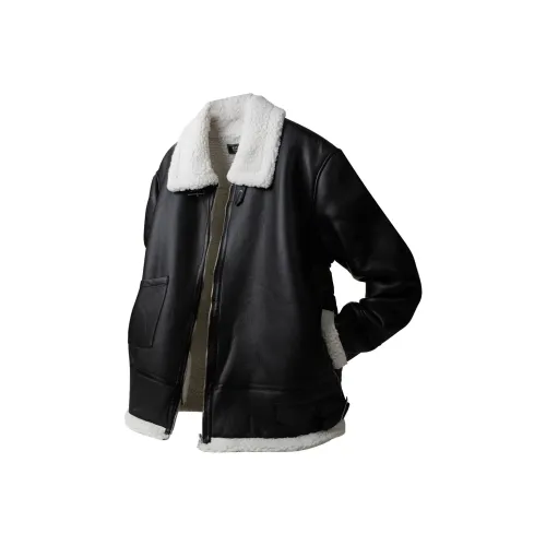 ASEDE Leather Jacket Unisex Black