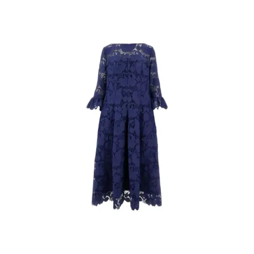 Talbot Runhof Lace detail Midi Dress