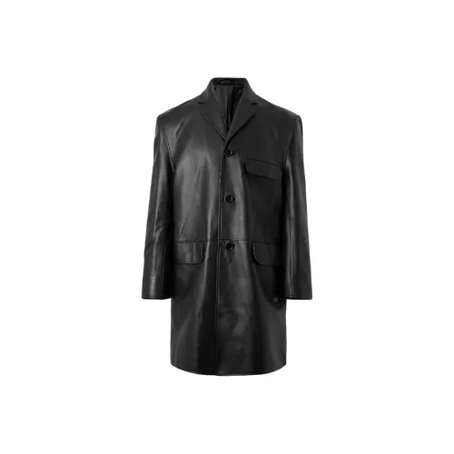 SIMONE ROCHA Leather Jacket Men's Black
