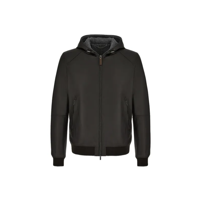 Canali Leather Jacket-0