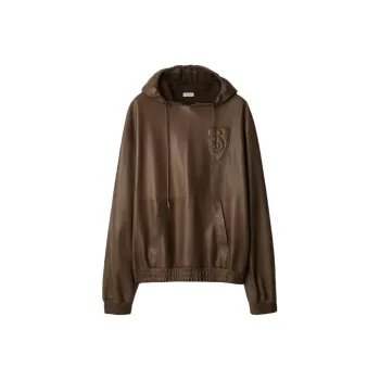 Burberry Leather Jacket Men's Brown