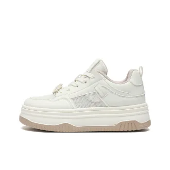 ZHR Platform Air Shoes Slip Resistant, Lightweight, And Breathable Low Top Skateboard Shoes Women's Beige