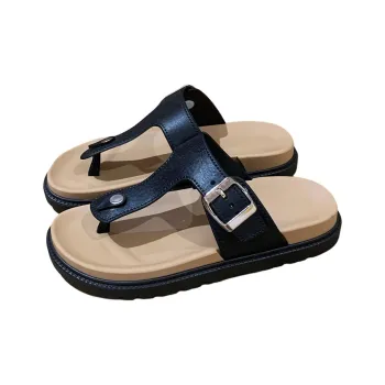 SHIGUDE Sandal Slippers Women's, Black