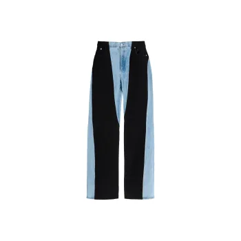 Mugler Colourblock Straight leg Jeans