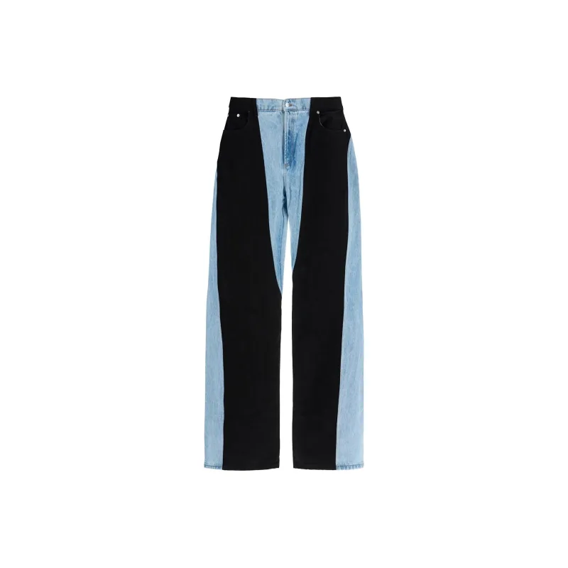 Mugler Colourblock Straight leg Jeans-0