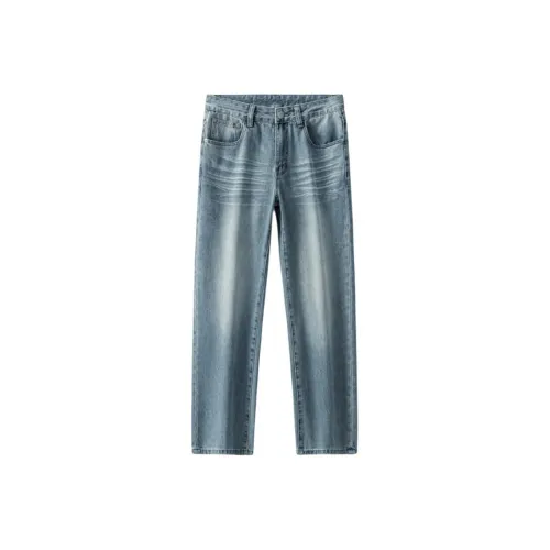 SONGS ALONG Jeans Unisex Turkish Blue