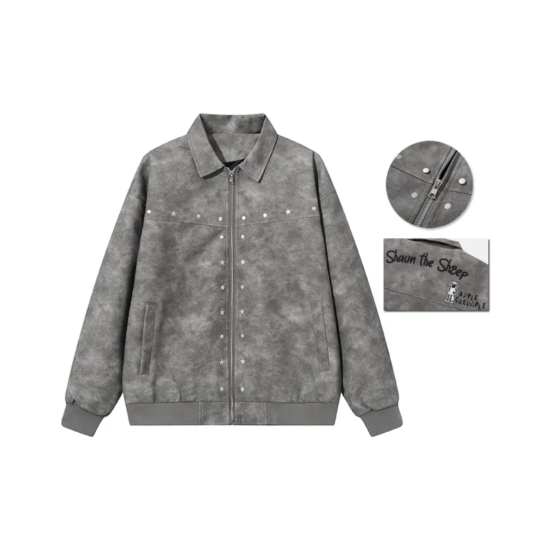SHAUN THE SHEEP Leather Jacket Unisex-2