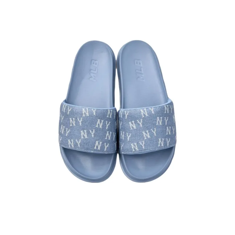 MLB New York Yankees Slip Resistant Abrasion Resistant Slide Slippers Unisex Blue-3