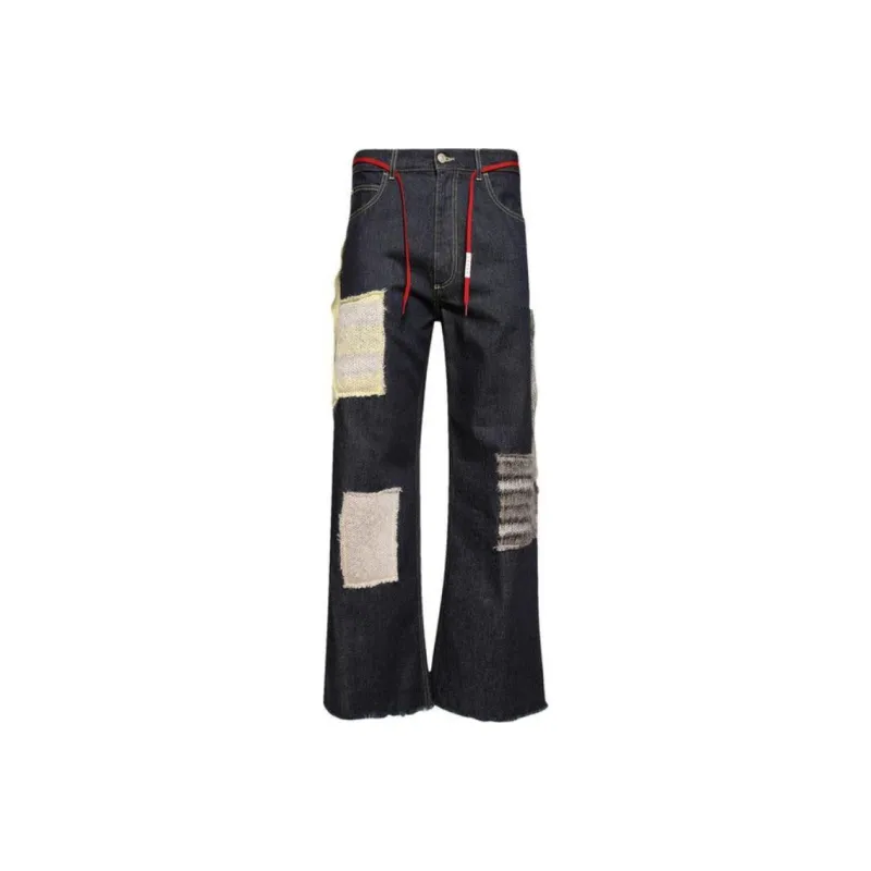 MARNI Mohair Patched Jeans-0