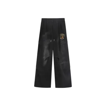 Automobili Lamborghini Knitted Sports Pants Unisex Black