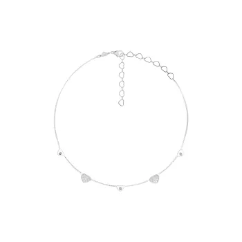 CHOPARD 18K White Gold With Diamond Necklaces Women's Silver