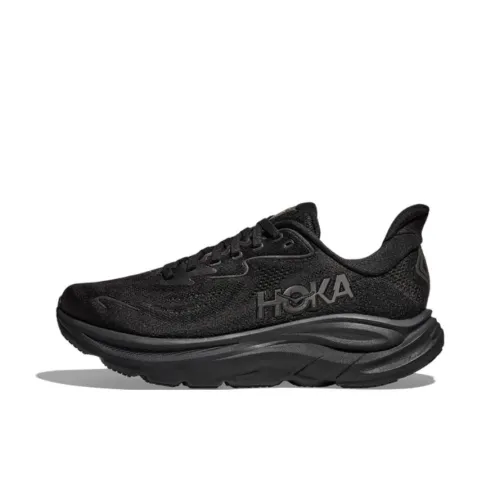 HOKA ONE ONE CLIFTON 10 Anti Slip Wear Resistant Low Top Casual Running Shoes Men's Black