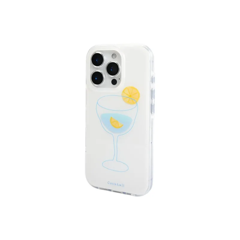 Wei Xin Acrylic Material 3D Effect Lemon Cocktail Phone Cases Compatible With IPhone 16/15 Pro Max/Apple 13/14 Pro/Max-6
