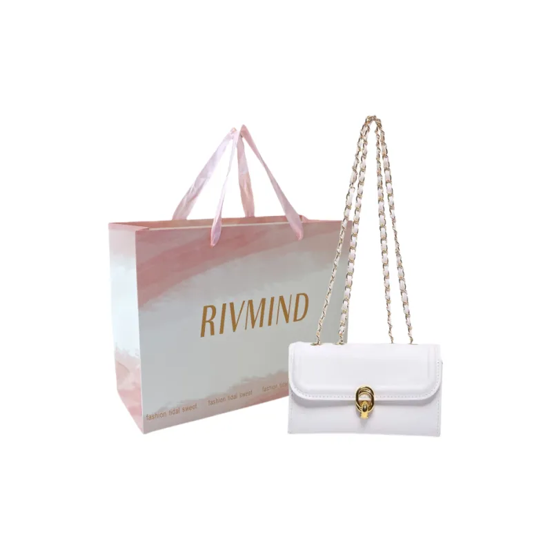 RIVMIND PU Crossbody Bag, Chain Bag, Shoulder Bag Regular Women's White/Silver/Black/Khaki/Pink-0