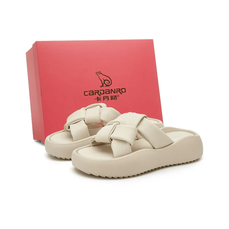 CARDANRO PVC Polyvinyl Chloride Slip Resistant Odor Resistant Abrasion Resistant Antibacterial Slide Slippers Women's-3