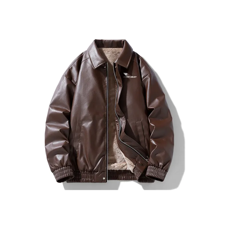 BOBBY ABLEY Leather Jacket Unisex-32