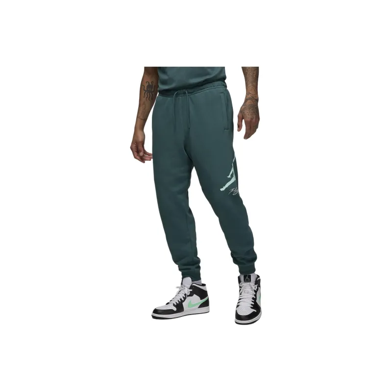 Jordan Essentials Men's Fleece Baseline Trousers Knitted Sports Pants Men's Green-0
