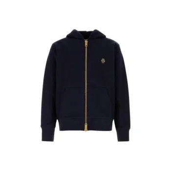 BALLY Logo Embroidered Zipped Hoodie