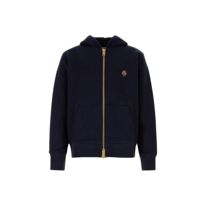 BALLY Logo Embroidered Zipped Hoodie-0