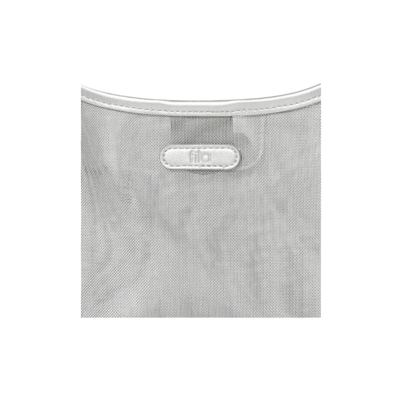 FILA Nylon Hobo Bag Shoulder Bag Women's Silver-6