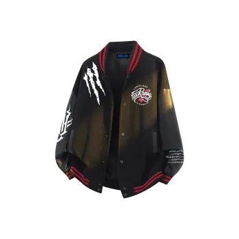 FONDLOOK Baseball Jacket Unisex Pink