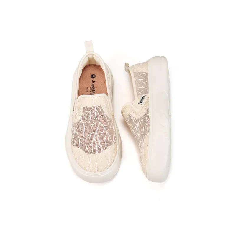 Joy&Mario Casual Shoes Women's Low Top Ecru-2