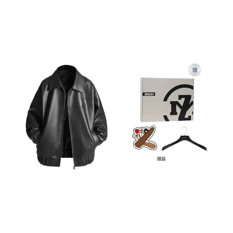 ZMOH Leather Jacket Unisex Couple's-0