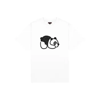 CLOT Drop3 Panda Printed Pattern Crew Neck Short Sleeved Unisex T Shirt